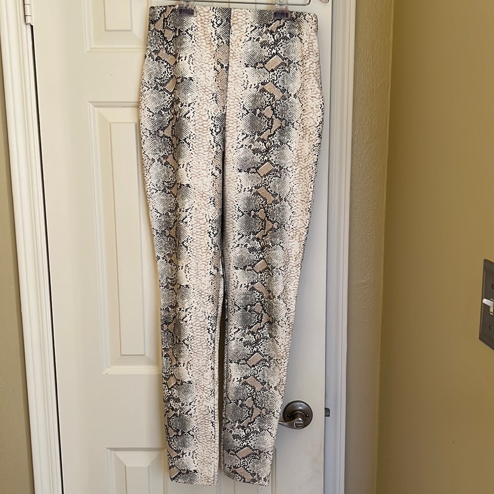 Snakeskin Faux high waisted leather pants